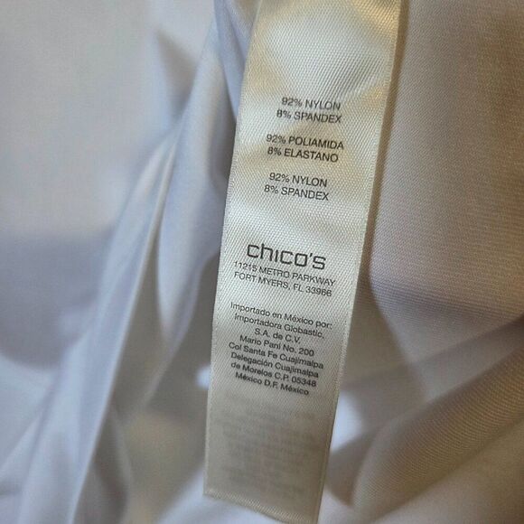 EUC CHICO'S WHITE SCOOP NECK TANK TOP SIZE 1 / WOMENS MEDIUM - Picture 12 of 15